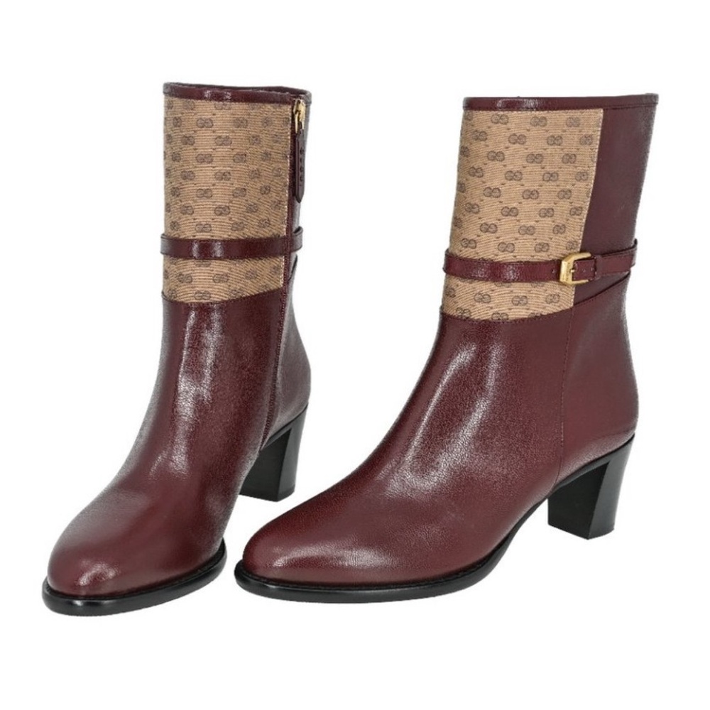 Gucci Women's GG Leather Boots size 37.5